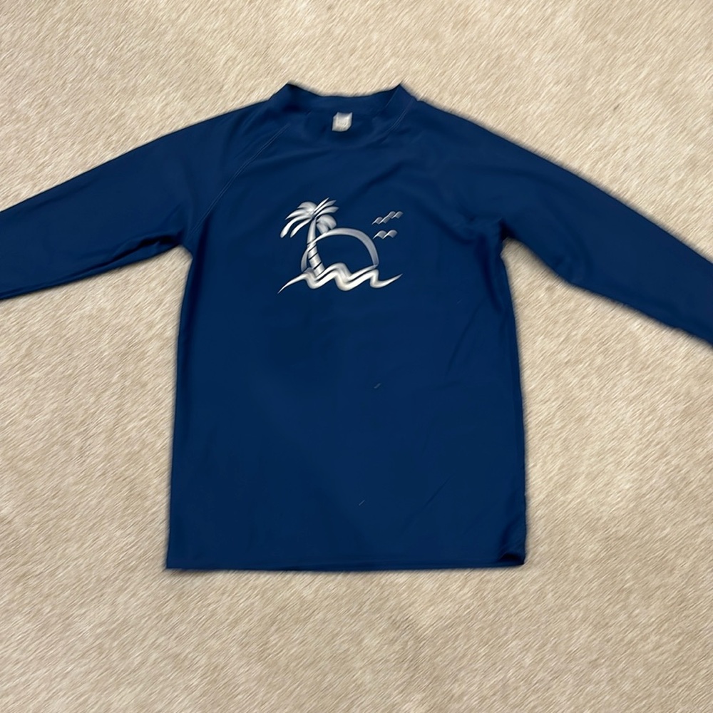 Swimwear Kids Rash Guard, Blue Size 13/14